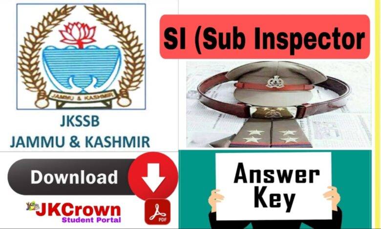 JKSSB Sub Inspector Download All Shifts Questions Paper
