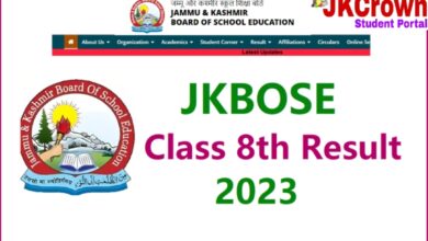 JKBOSE Class 8th Result 2023, Marksheet Download@Jkbose.nic.in