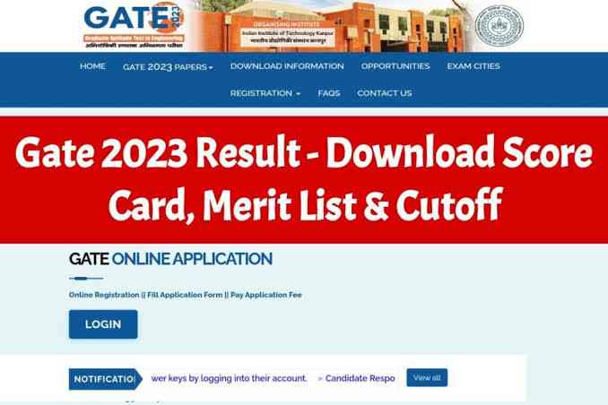 GATE Result 2023, Merit List, Cutoff Marks, Scorecard